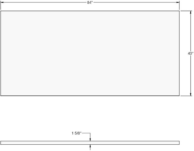Amisco Customizable Gemma 84" Rectangular Pub Table with 1.63" Thermo Fused Laminate Top-1