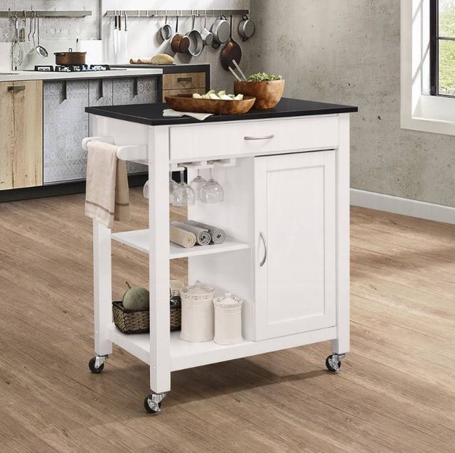ACME Furniture Ottawa Black/White Kitchen Cart-1