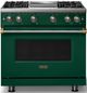 Viking® 5 Series 36" Ivy Pro Style Gas (LP) Range with Brushed Brass Trim-0