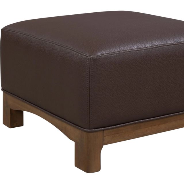 Modus Furniture Arden Dark Chocolate/Tavern Brown Upholstered Ottoman-3
