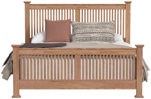 Intercon Oak Park Taupe King Slat Bed-2