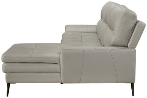 Mazin Furniture Essex 2-Piece Beige/Gray Right-Arm Facing Loveseat Sectional and Chaise-3