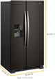 Whirlpool® 33" 21.4 Cu. Ft. Black Stainless Side-by-Side Refrigerator-3