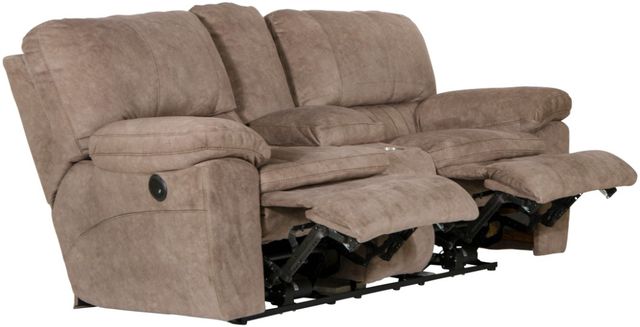 Catnapper® Reyes Portabella Power Reclining Lay Flat Console Loveseat with Storage and Cupholders-2