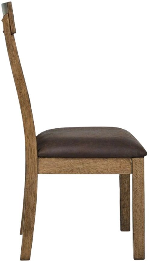 Signature Design by Ashley® Broxtyn Light Brown Upholstered Dining Side Chair-2