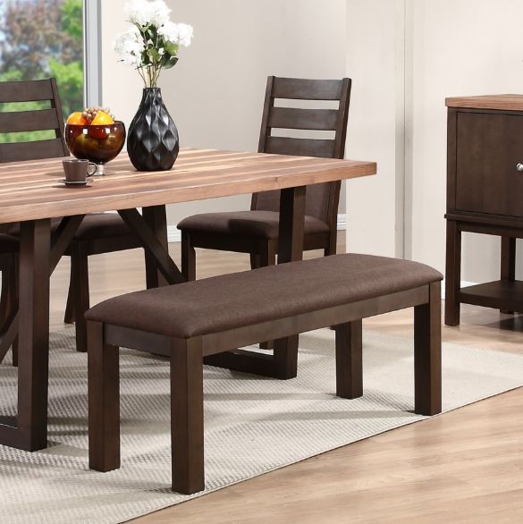 Winners Only® Venice Brown Dining Bench-2