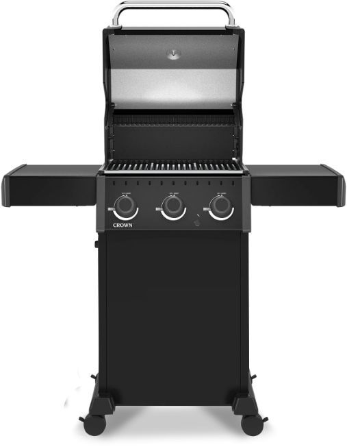 Broil King® Crown™ 310 Shadow 3-Burner Black Freestanding Natural Gas Grill-1