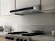 Elica Techne Series Aria 36" Stainless Steel Under Cabinet Range Hood with Black Glass Trim-3