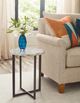 Hammary® Hidden Treasures Rainbow Onyx Marble Top Accent Table with Black Metal Base-1