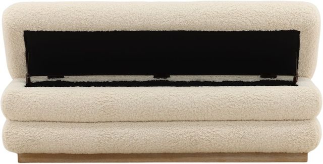 Dovetail Furniture Aura Cream Storage Bench-2