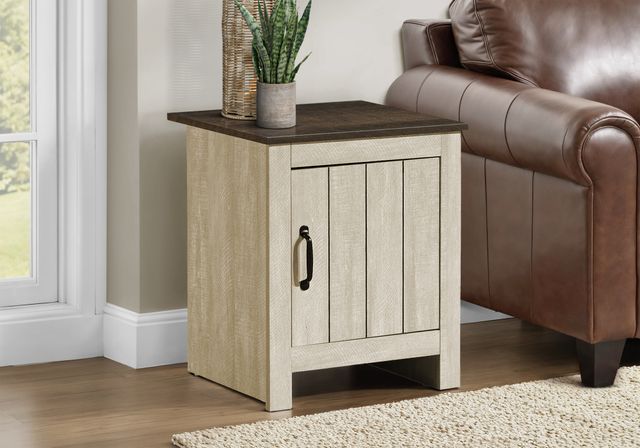 Monarch Specialties Inc. Dark Oak/Light Beige 22" Accent Table-1