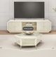 Michael Amini® La Rachelle Glass Top Cocktail Table with Medium Champagne Base -1