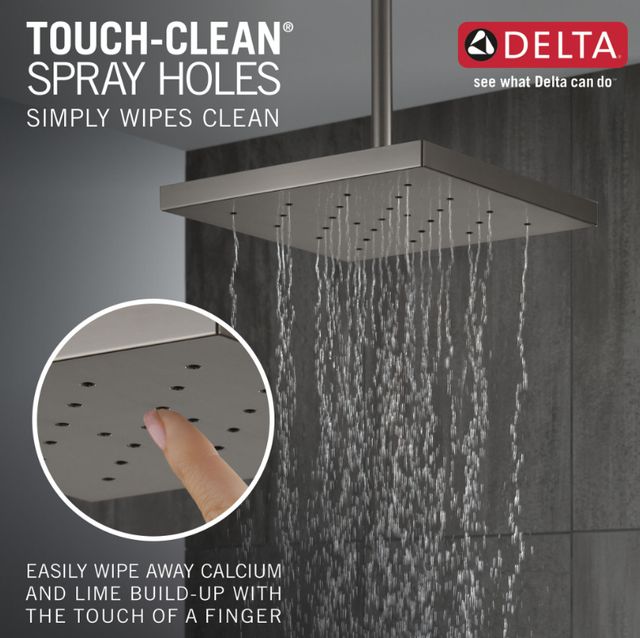 Delta Universal Showering Lumicoat® Black Stainless H2Okinetic® Single-Setting Shower Head with Ultrasoak®-3