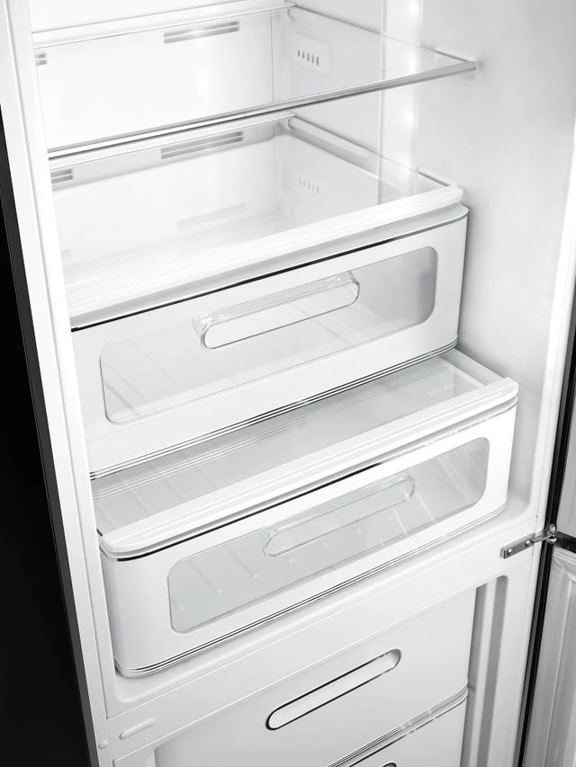 Smeg 50's Retro Style Aesthetic 11.7 Cu. Ft. Black Bottom Freezer Refrigerator-3