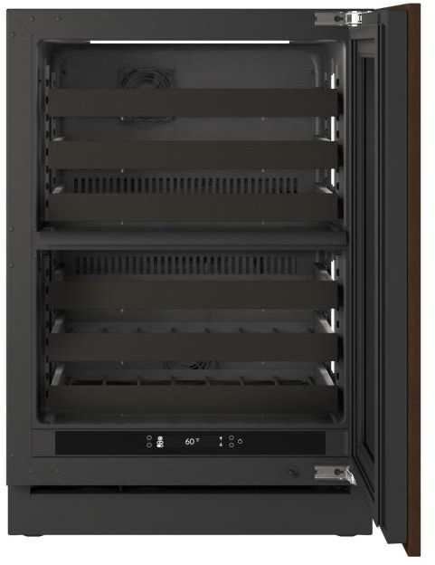 U-Line® Seamless Collection 24" 4.9 Cu. Ft. Panel Ready Dual-Zone Wine Refrigerator with Solid Door-2