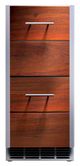 Kalamazoo™ Outdoor Gourmet Arcadia Series 15" Marine-Grade Stainless Steel Outdoor Refrigerator with Two Drawers-0