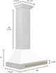 ZLINE 30" Autograph Edition White Matte Wall Mounted Range Hood-5