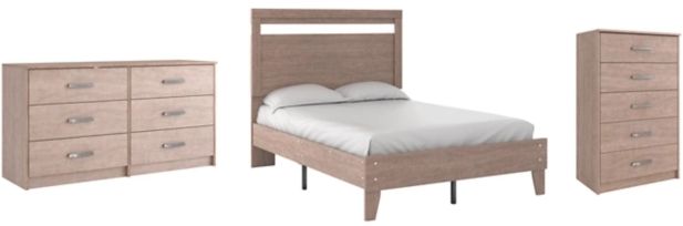 Signature Design by Ashley® Flannia 3-Piece Gray Full Panel Platform Bed Set-0