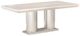 Michael Amini® Marin Greige Rectangular Double Pedestal Dining Table with Stainless Steel Base-2