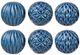 A & B Home 6-Piece Blue Patterned Marbleized Ball Accents Set-0
