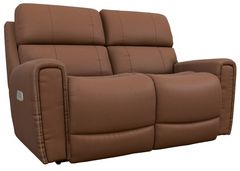 La-Z-Boy® Apollo Caramel Leather Power Reclining Loveseat with Headrest