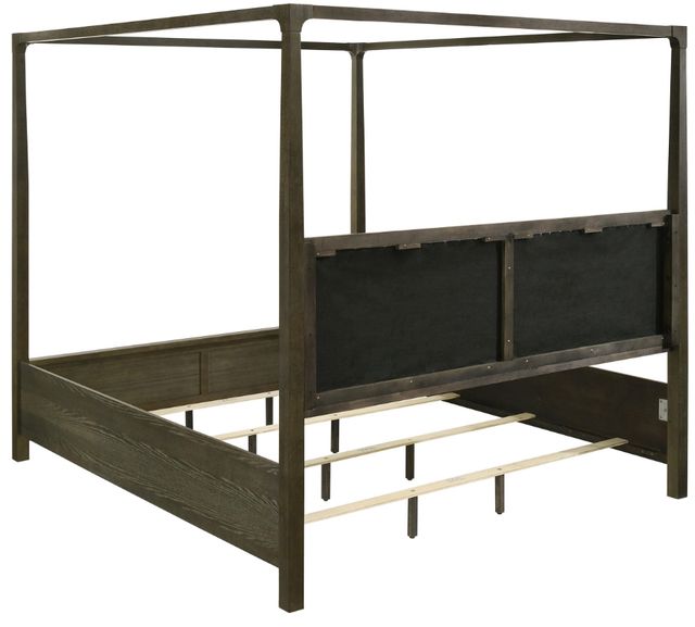 Coaster® Gran Park Dark Cocoa California King Poster Canopy Bed-1