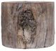 A & B Home Gray Medium Round Tree Stump Cement Stool-1