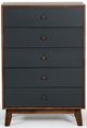 VIG Furniture Nova Domus Dali Charcoal Gray/Walnut Mid-Century Chest-1