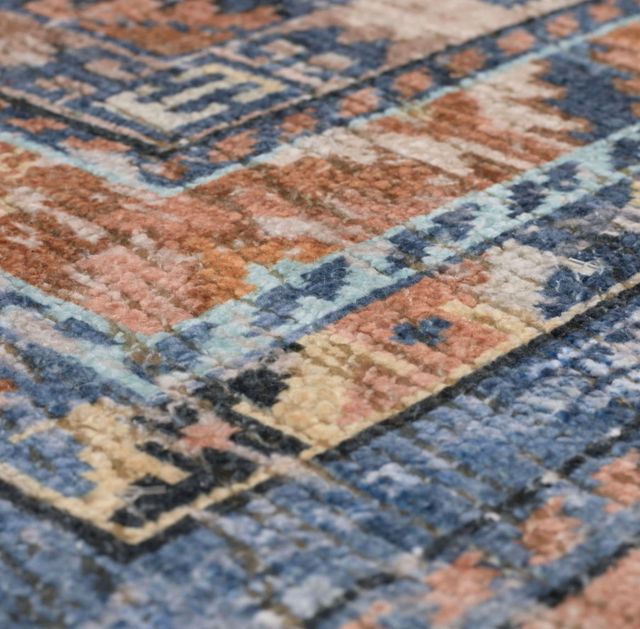Karastan® Zula Haykota Terracotta/Rust Blue 5'x8' Area Rug-3