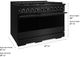 ZLINE Marino 48" Black Stainless Steel Pro Style Gas Range with Cooktop and Convection Gas Oven-2