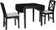 Linon Torino 3-Piece Black Drop Leaf Dining Table Set-1