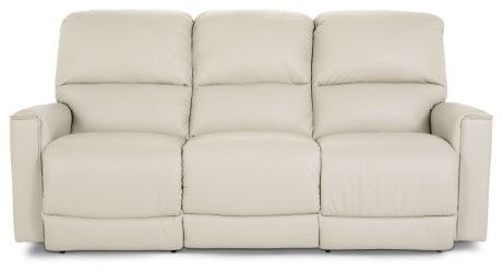 La-Z-Boy® Cade Oyster Leather Manual Reclining Sofa-0