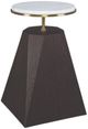 Century® Cadence Marble Top Accent Table with Mocha Base-0