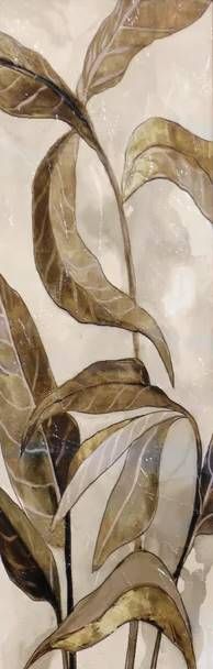 StyleCraft Neutral Leaves 41" Wall Art-1