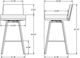 Amisco Customizable Linea Low Back Swivel Counter Stool-2