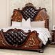Furniture of America® Aquilina 4-Piece Dark Cherry/Oak Queen Bedroom Set-1