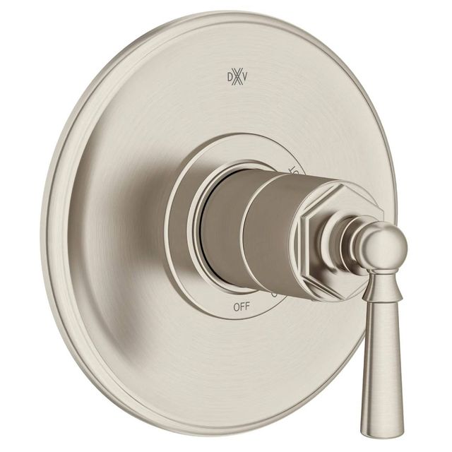 DXV Oak Hill® Brushed Nickle Single Handle Pressure Balance Valve Trim Only with Lever Handle-0