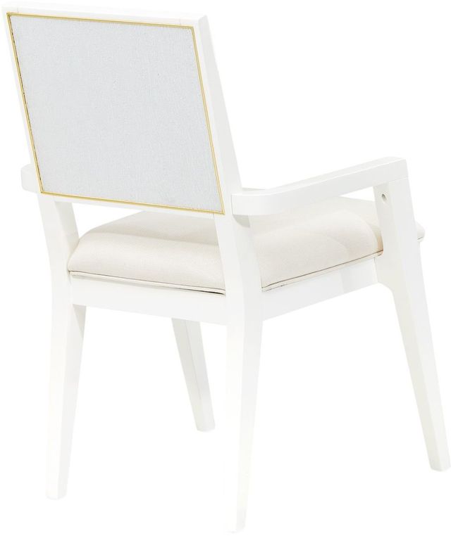 Michael Amini® Palm Gate Cloud White Dining Arm Chair-4