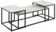New Classic® Home Furnishings Vetra 3-Piece Black/White Occasional Table Set-0