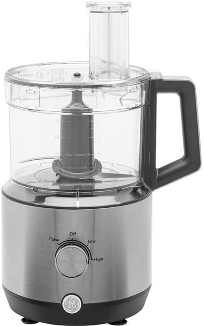 GE® 12 Cup Stainless Steel Food Processor-0