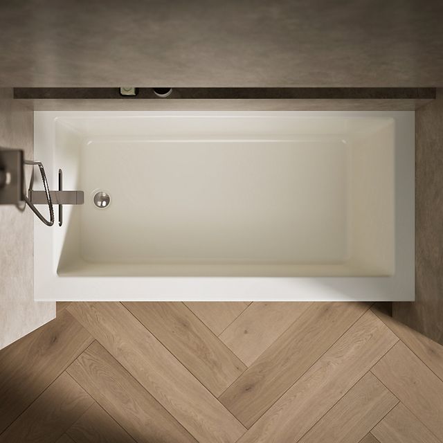 KOHLER® Underscore® Biscuit 60" x 30" Bath - Left Drain-4