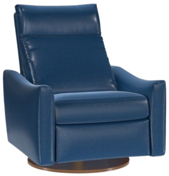 American Leather® Customizable Ontario Echo Leather Manual Swivel Recliner-0