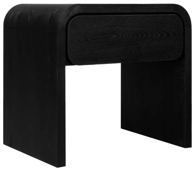 Modus Furniture Elora Jet Black Ash 1-Drawer Nightstand-0