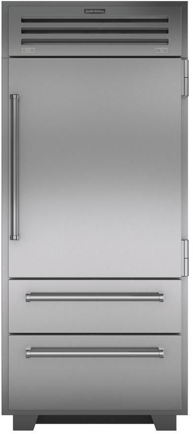 Sub-Zero® PRO Series 36" 22.7 Cu. Ft. Stainless Steel Built-In Bottom Freezer Refrigerator-0