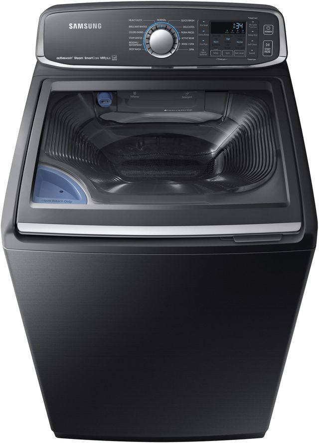 Samsung 5.2 Cu. Ft. Fingerprint Resistant Black Stainless Steel Top Load Washer-3