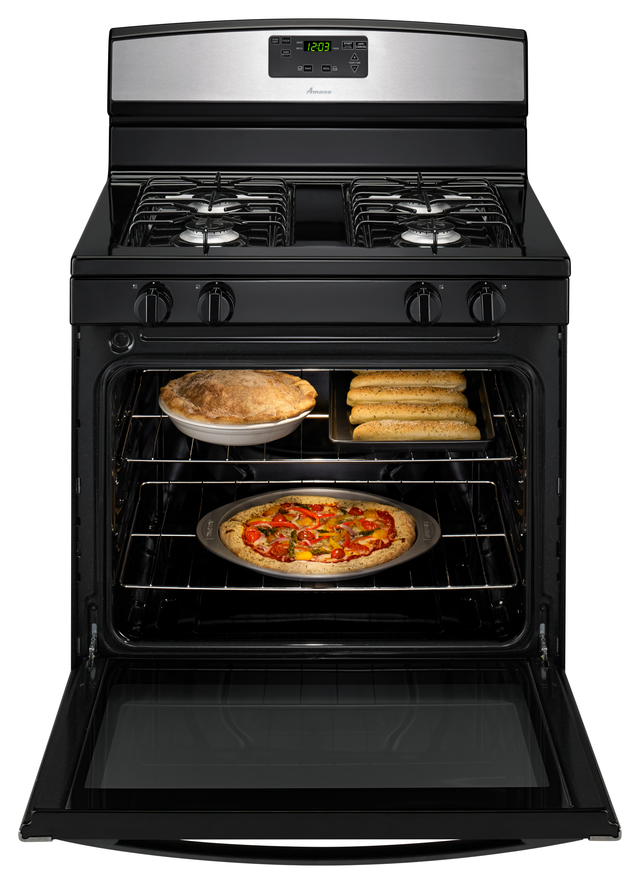 Amana® 30" Stainless Steel Free Standing Gas Range-2