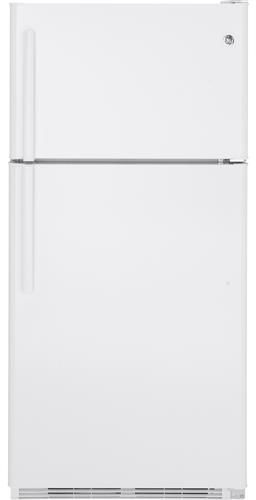 GE® 20.8 Cu. Ft. Top-Freezer Refrigerator-White-0