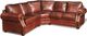 Campio Furniture Legacy Leather Mason Red/Brown Sectional Sofa Set-0