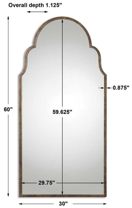 Uttermost® Brayden Bronze Tall Arch Mirror-2