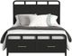 Elements International Ridgemont Black Queen Panel Storage Bed-3
